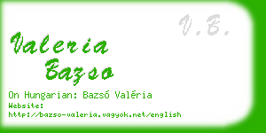 valeria bazso business card
